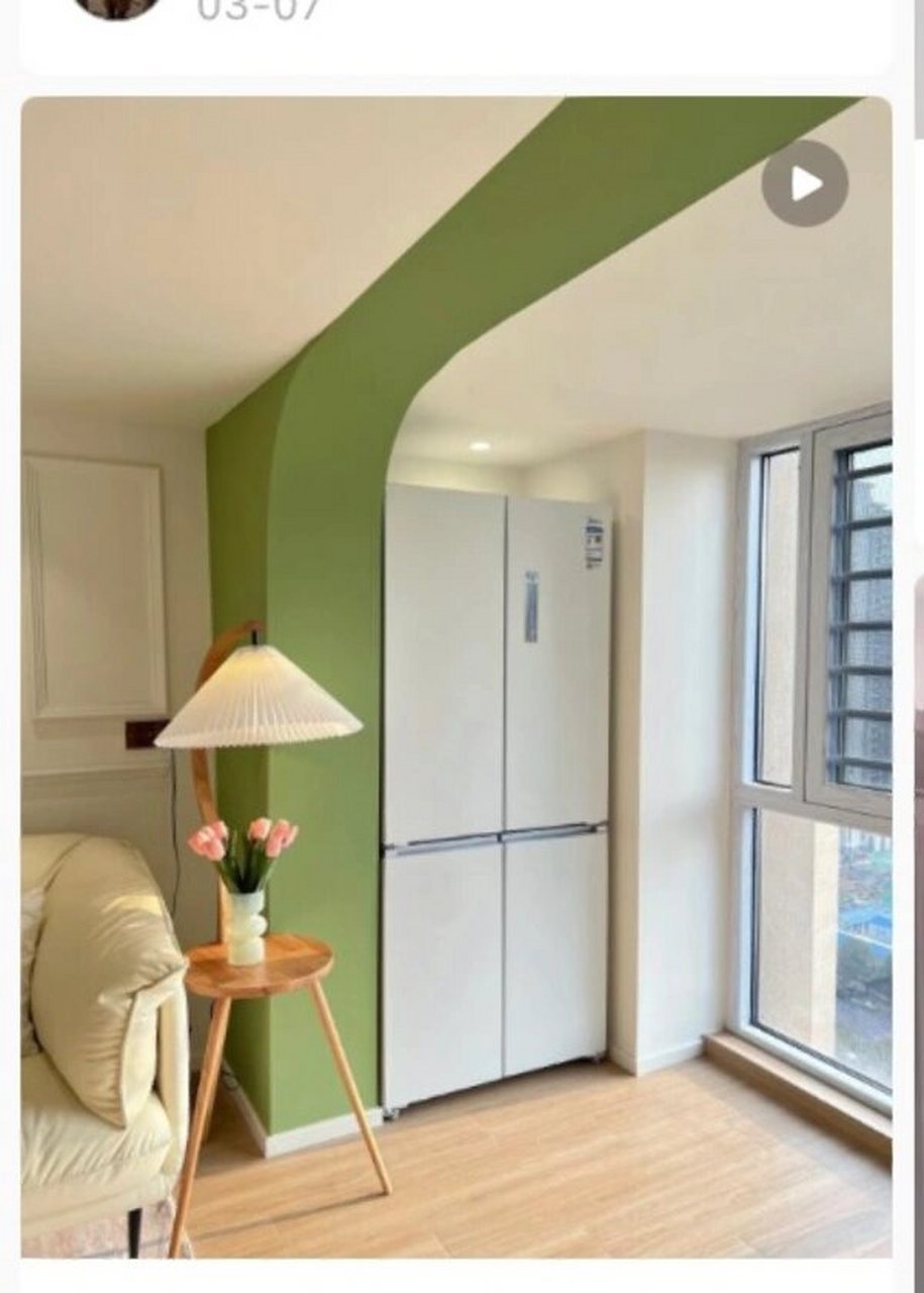 冰箱放阳台 我家的阳台也是这样的外面有个墙里面凹进去 我打算放冰箱