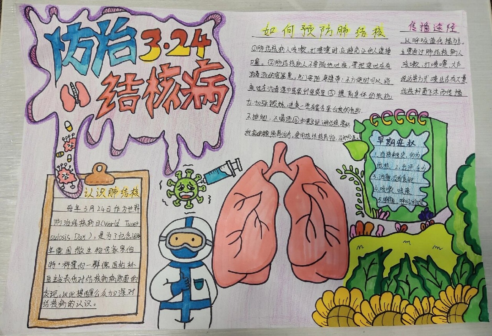 结核病手抄报