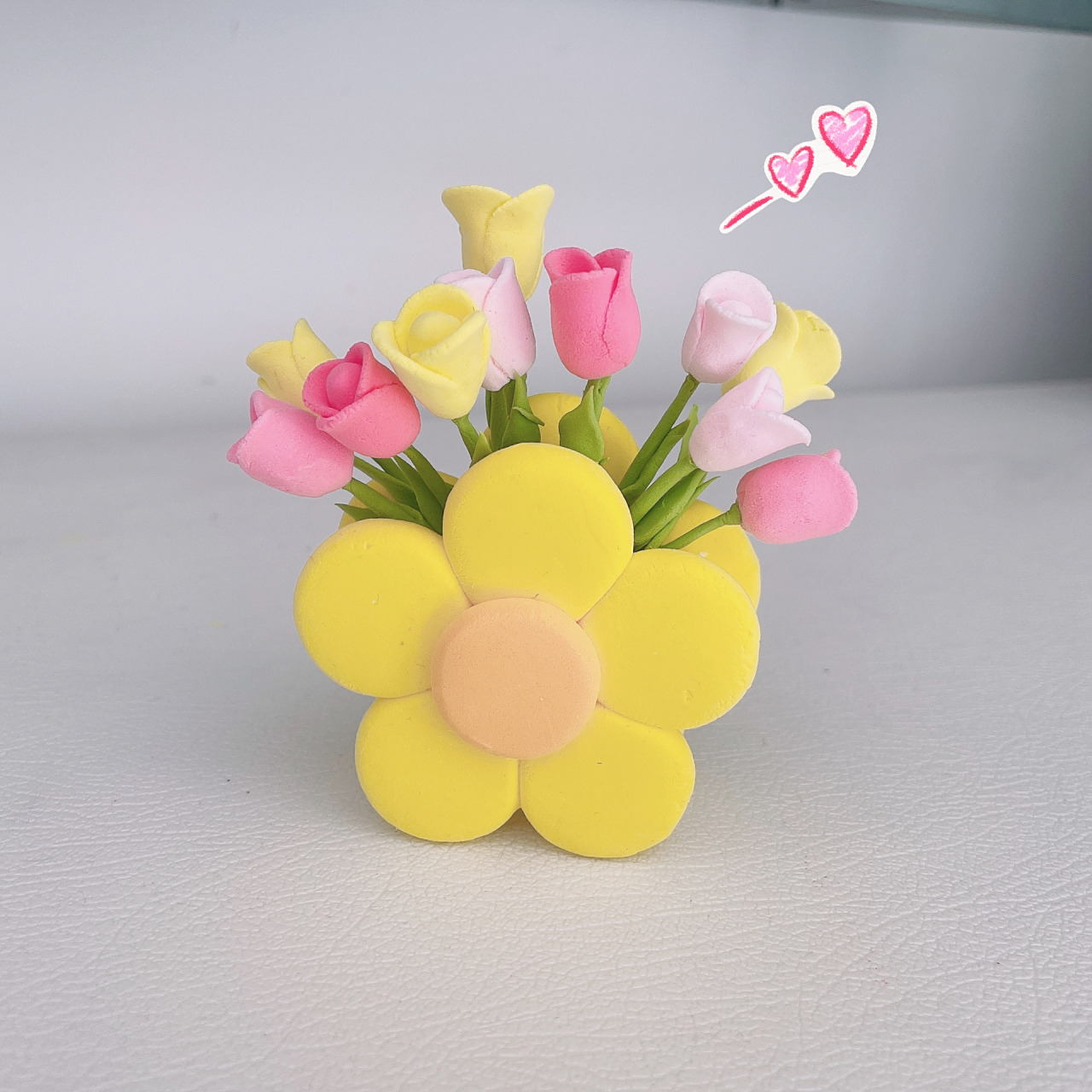 超轻粘土花朵摆件(附教程) 你们要的花朵摆件教程来咯简单到我闺女都