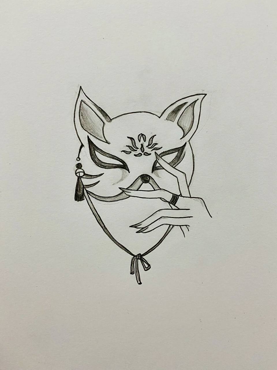 临摹·狐狸面具 临摹过程