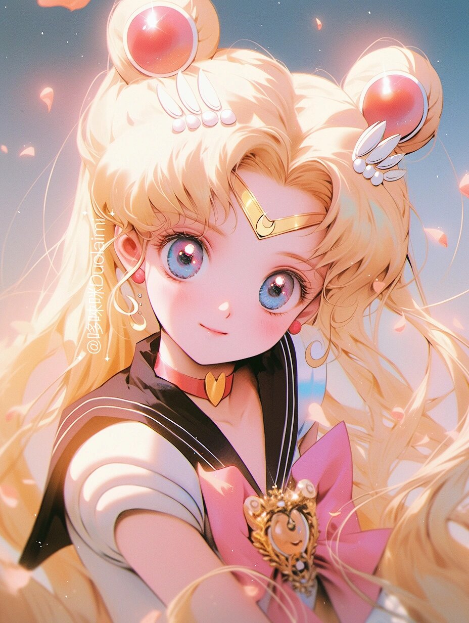 动漫壁纸可爱美少女战士 经典造型水兵月