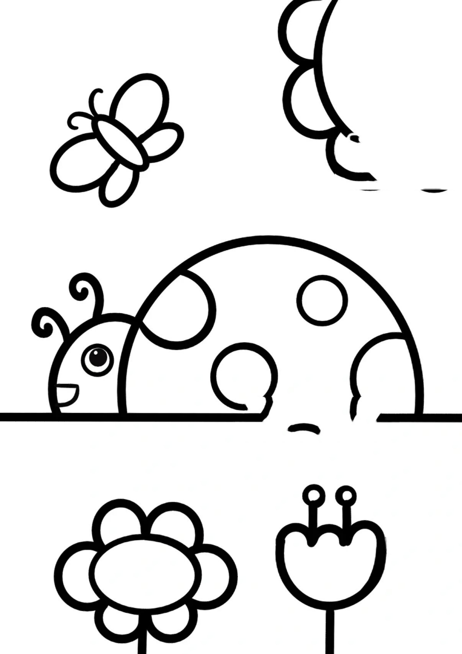 瓢虫怎么画简笔画画法图片