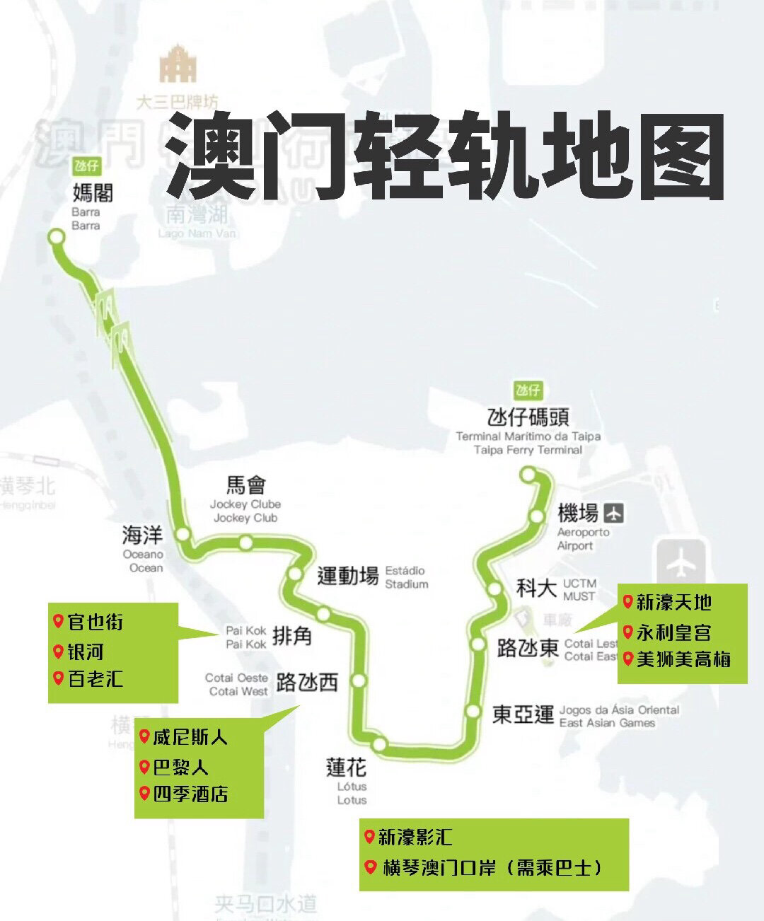 澳门有地铁(轻轨)啦