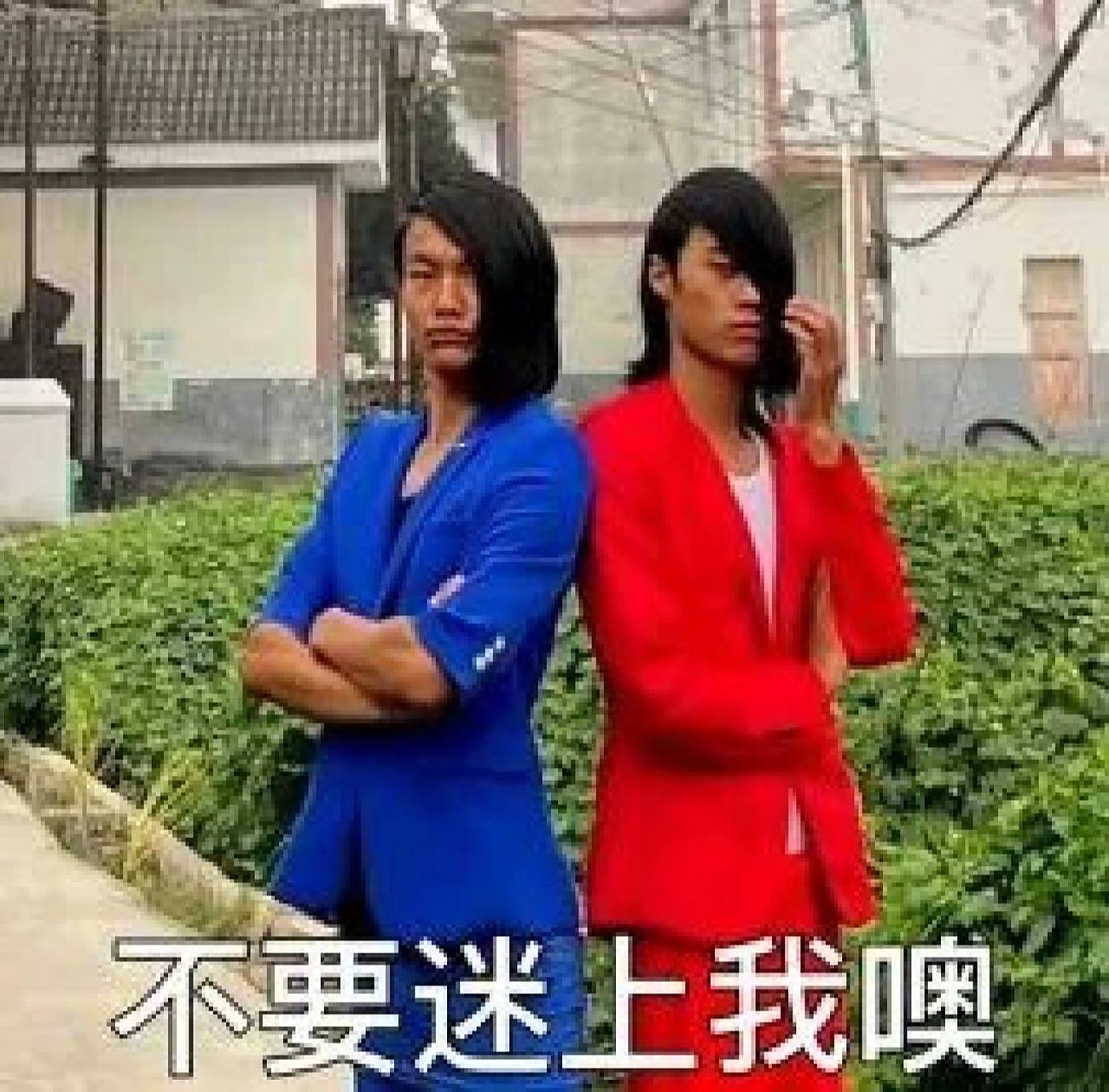 红色风暴和蓝色妖姬表情包