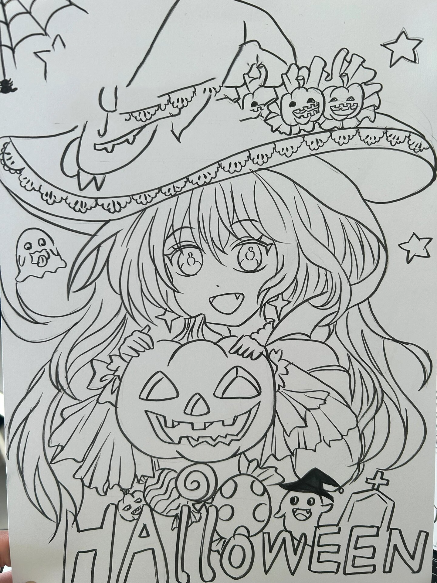 万圣节动漫人物绘画