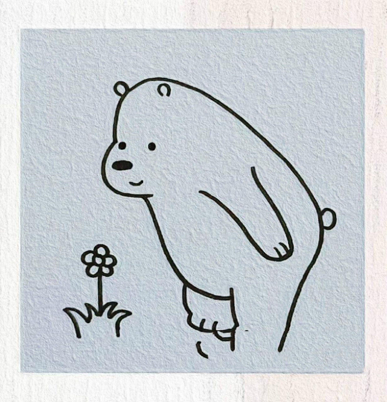 白熊简笔画教程(附有详细教程) 白熊送你一朵小红花94