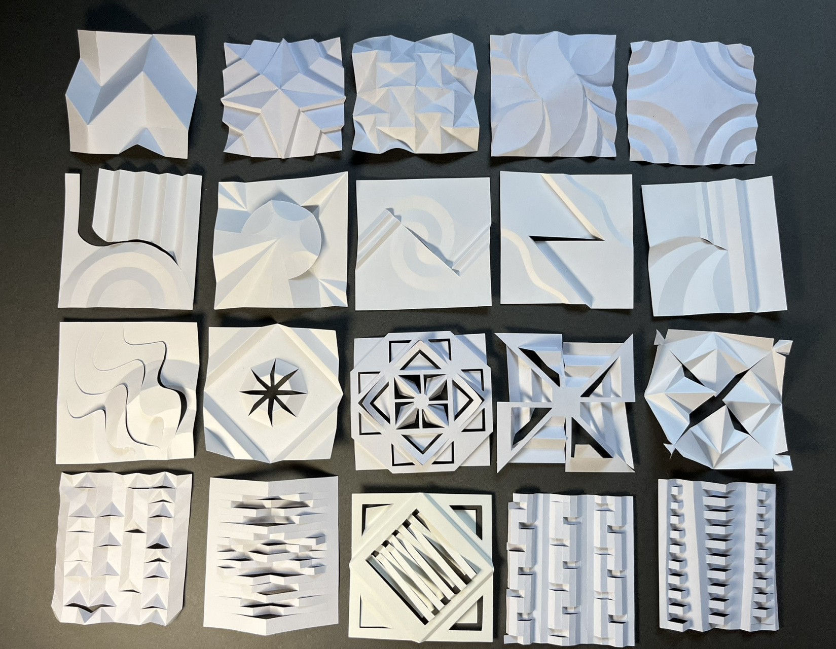 半立体构成 不切多折 一切多折 多切多折 切割折叠错位