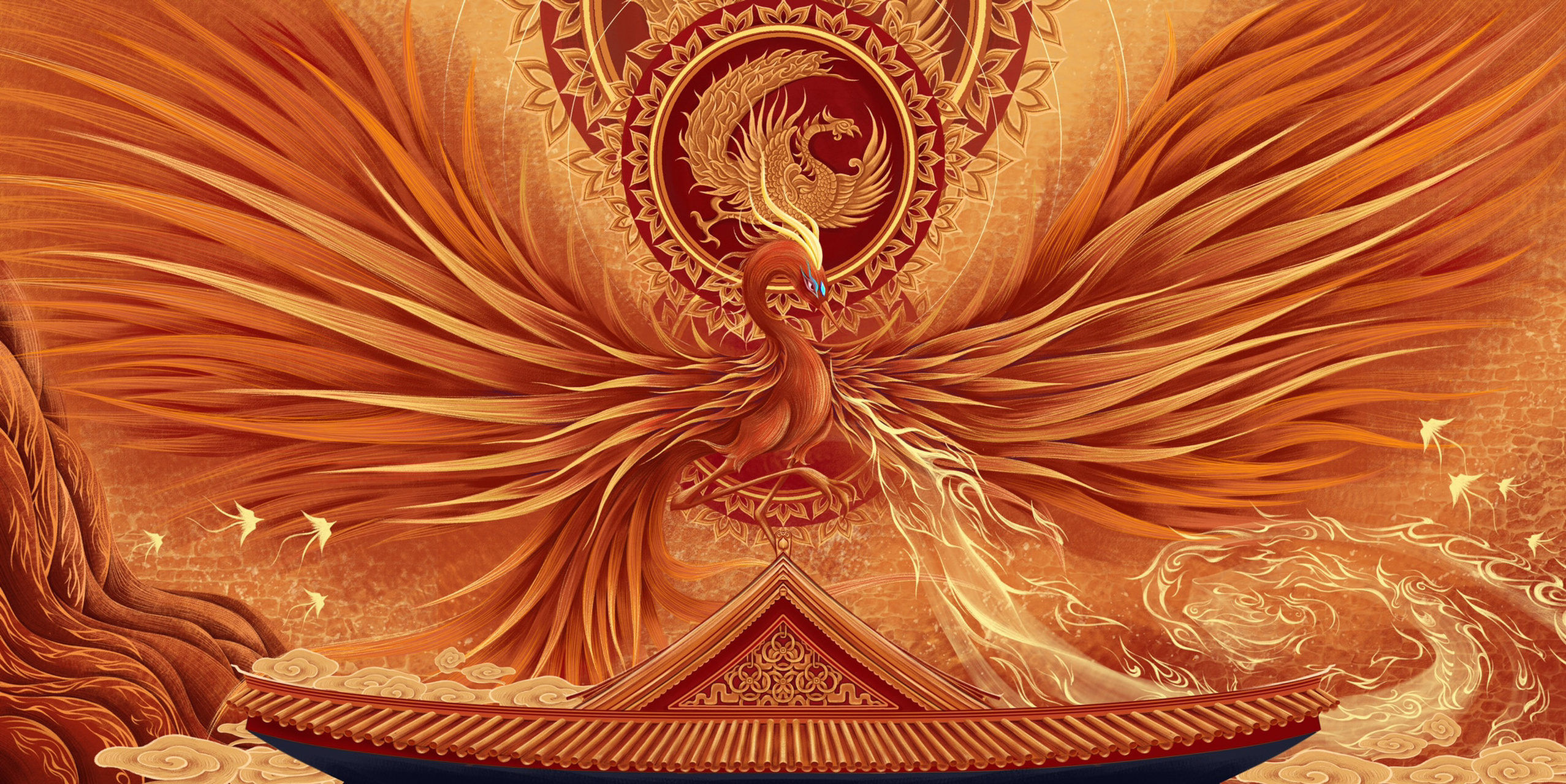 四象·朱雀 终于画完了 (不要拿我的图喂ai) 过往铜镜照不出 春江花月