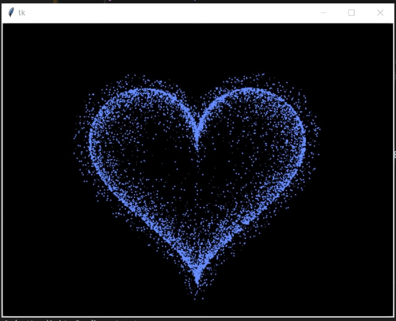 关于python动态爱心代码(5)  for x, y in self.