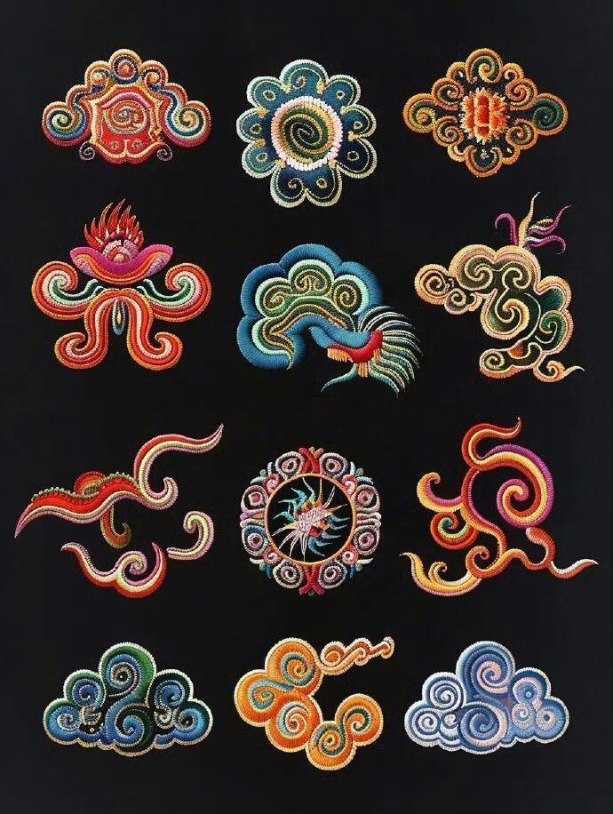 中国服饰刺绣纹样