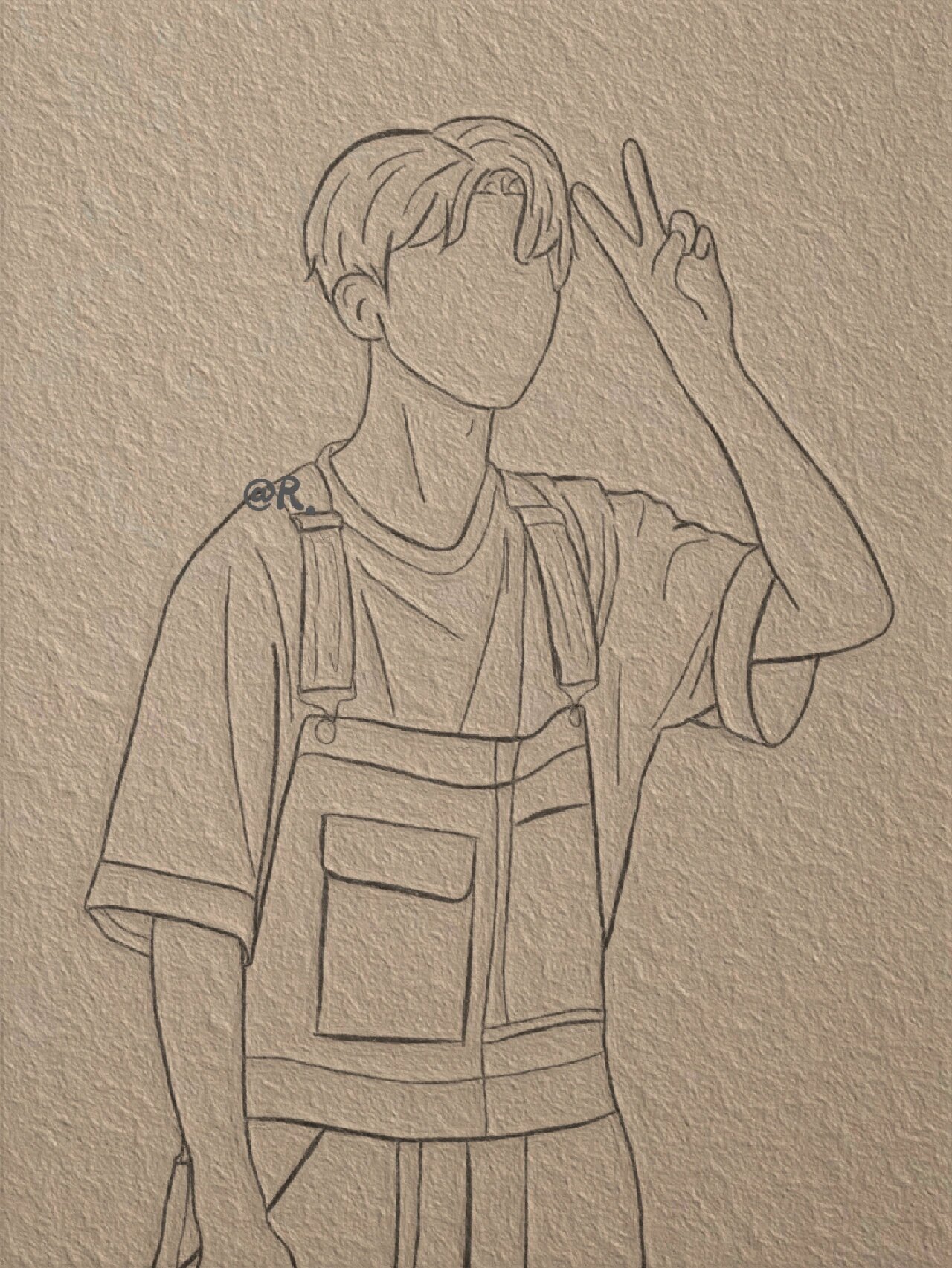蔡徐坤简笔画教程