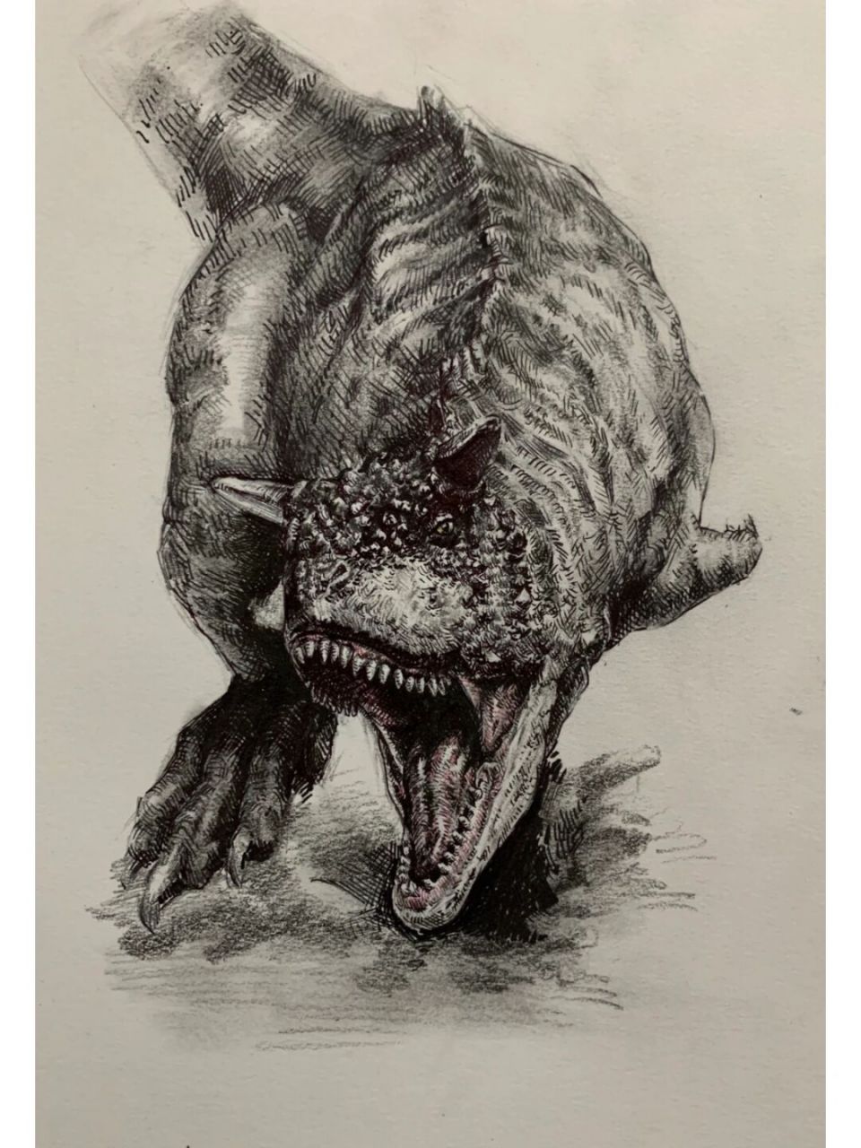 圆珠笔手绘恐龙～ 90牛龙