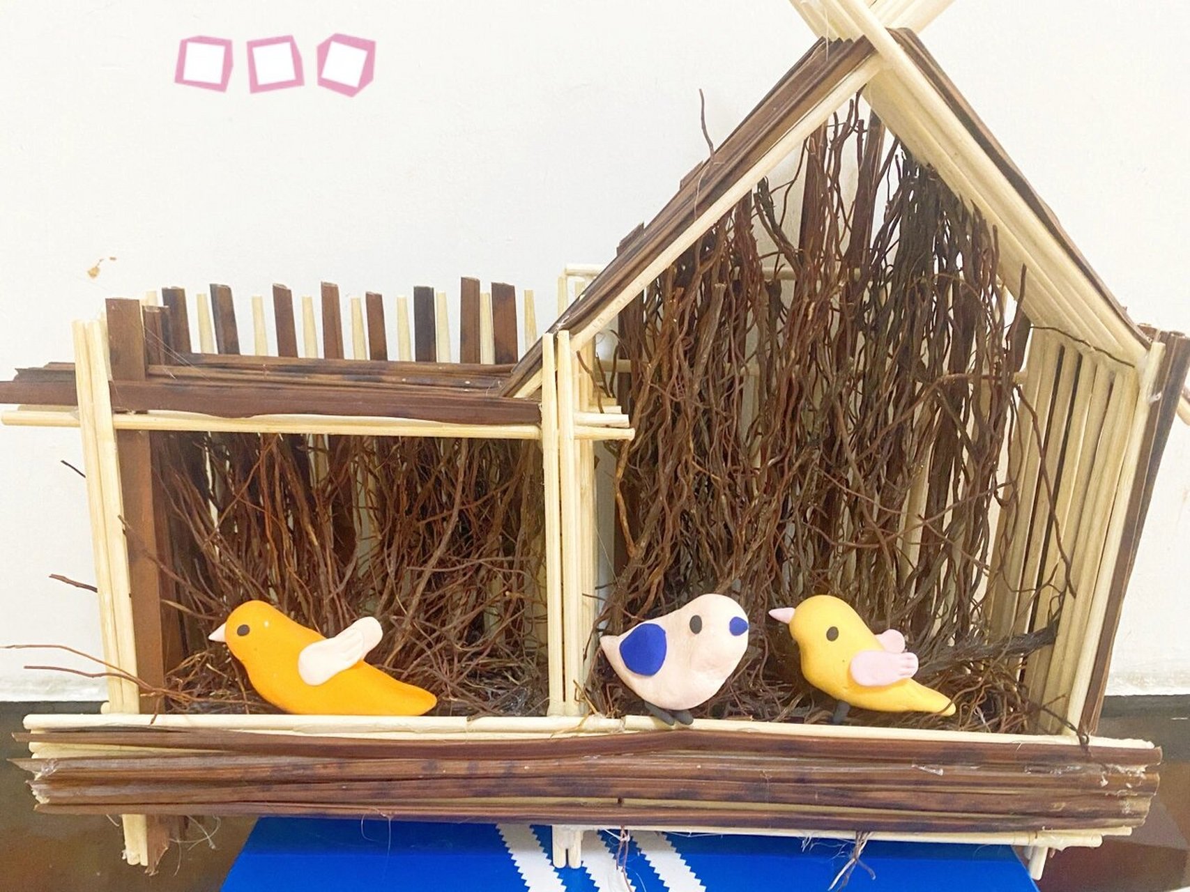 立体版小鸟92的家 上一次"小鸟的家"手工不够立体,所以,今天制作个