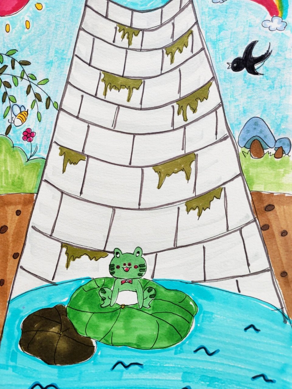 寓言故事绘画 坐井观天/井底之蛙