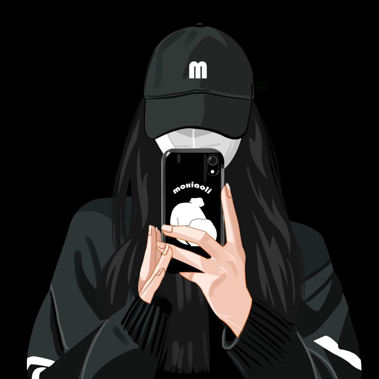 酷酷的女生头像|ins风插画头像 9315做头像,礼貌拿图 0569