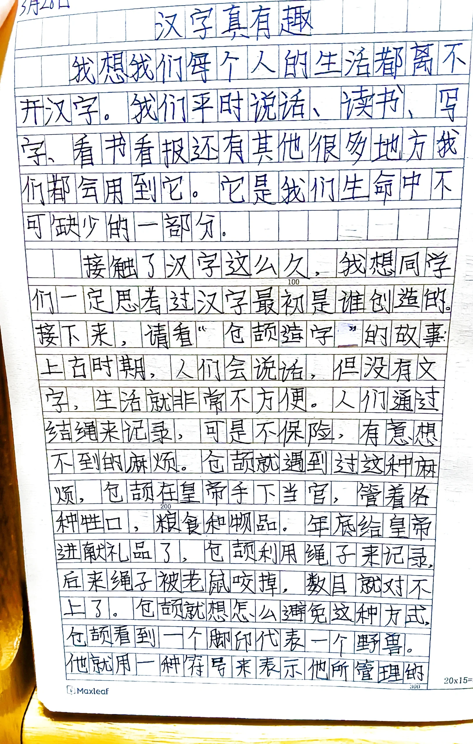 汉字真有趣作文450字图片