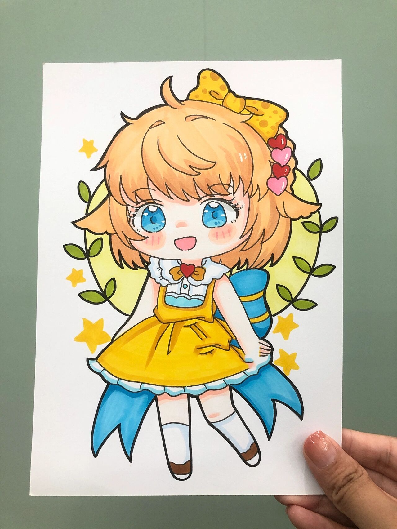 q版|初级动漫女生人物(甜心少女)附线稿