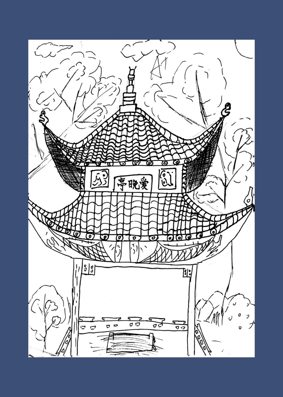 湘美版小学美术五年级|《家乡的古建筑》 学生作品欣赏16615重点