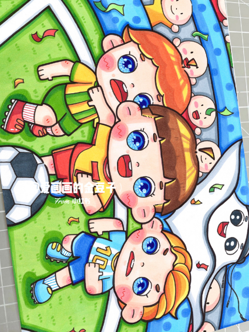 运动主题画 更新时政主题画适用世界杯足球赛 运动主题画踢足球主题画