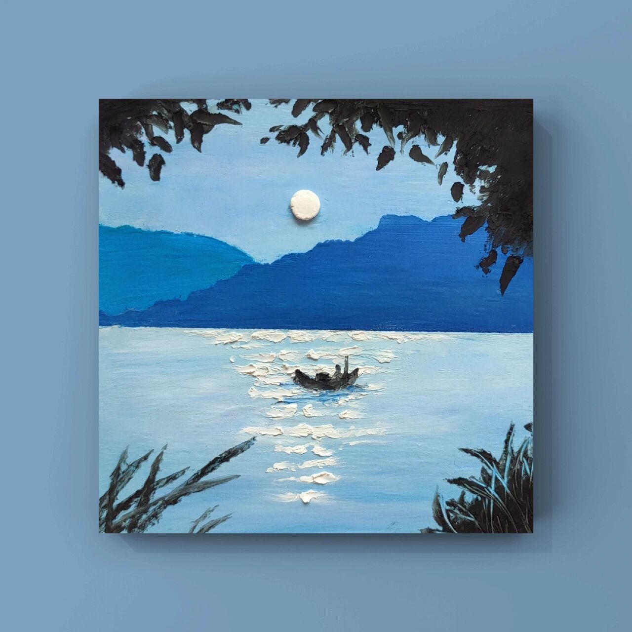 油画棒|蓝色大海00(附教程