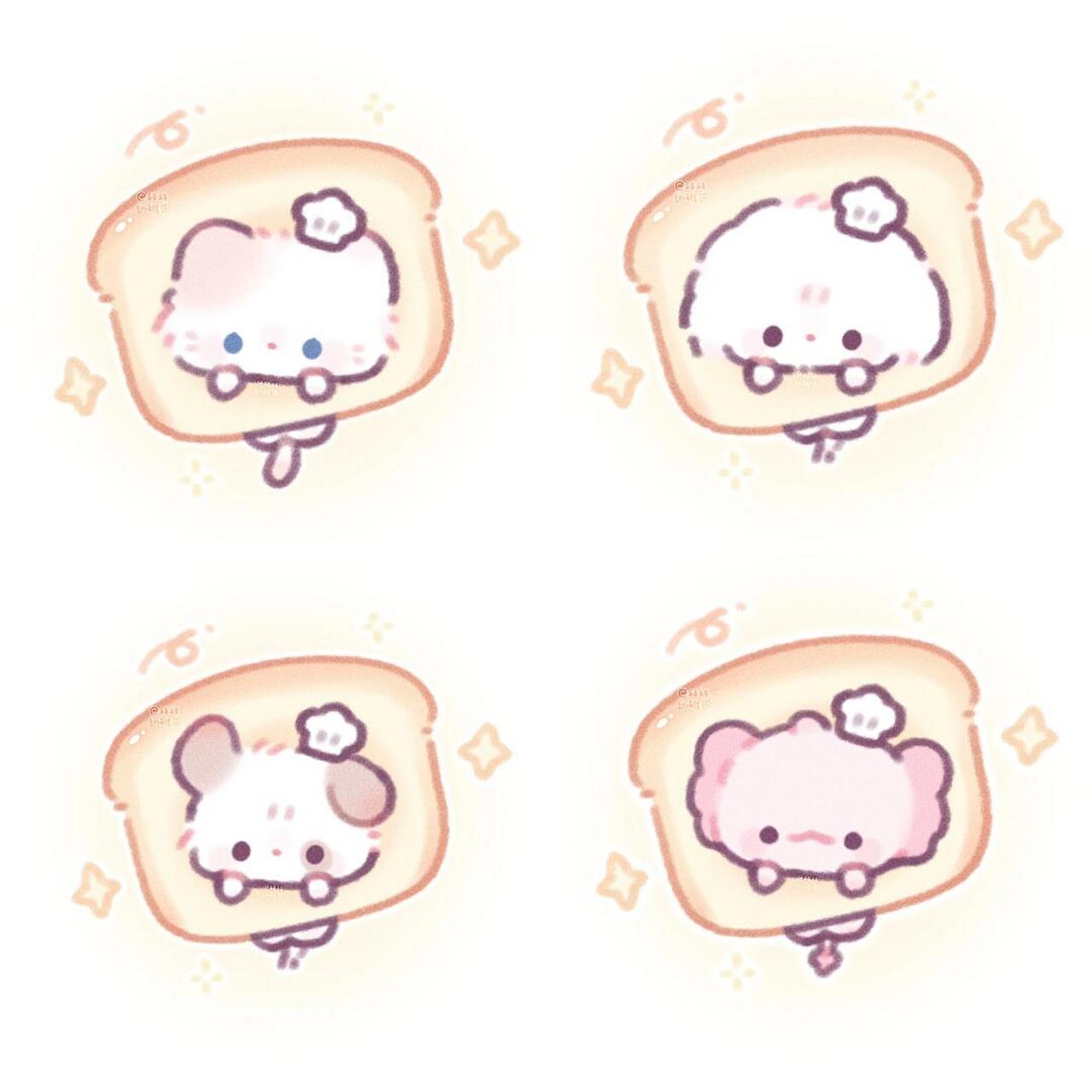 可爱嘟小头像 4 · 香香软软的四片小面包来啦 · 可以用作头像 请