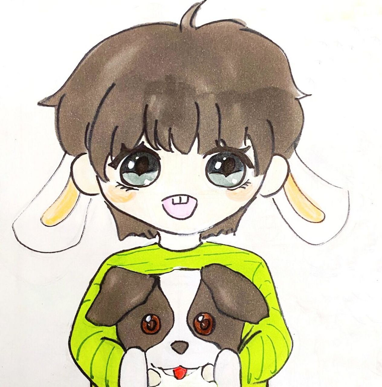 动漫男生 #马克笔# #卡通画# #儿童画# #动漫# #动漫男生