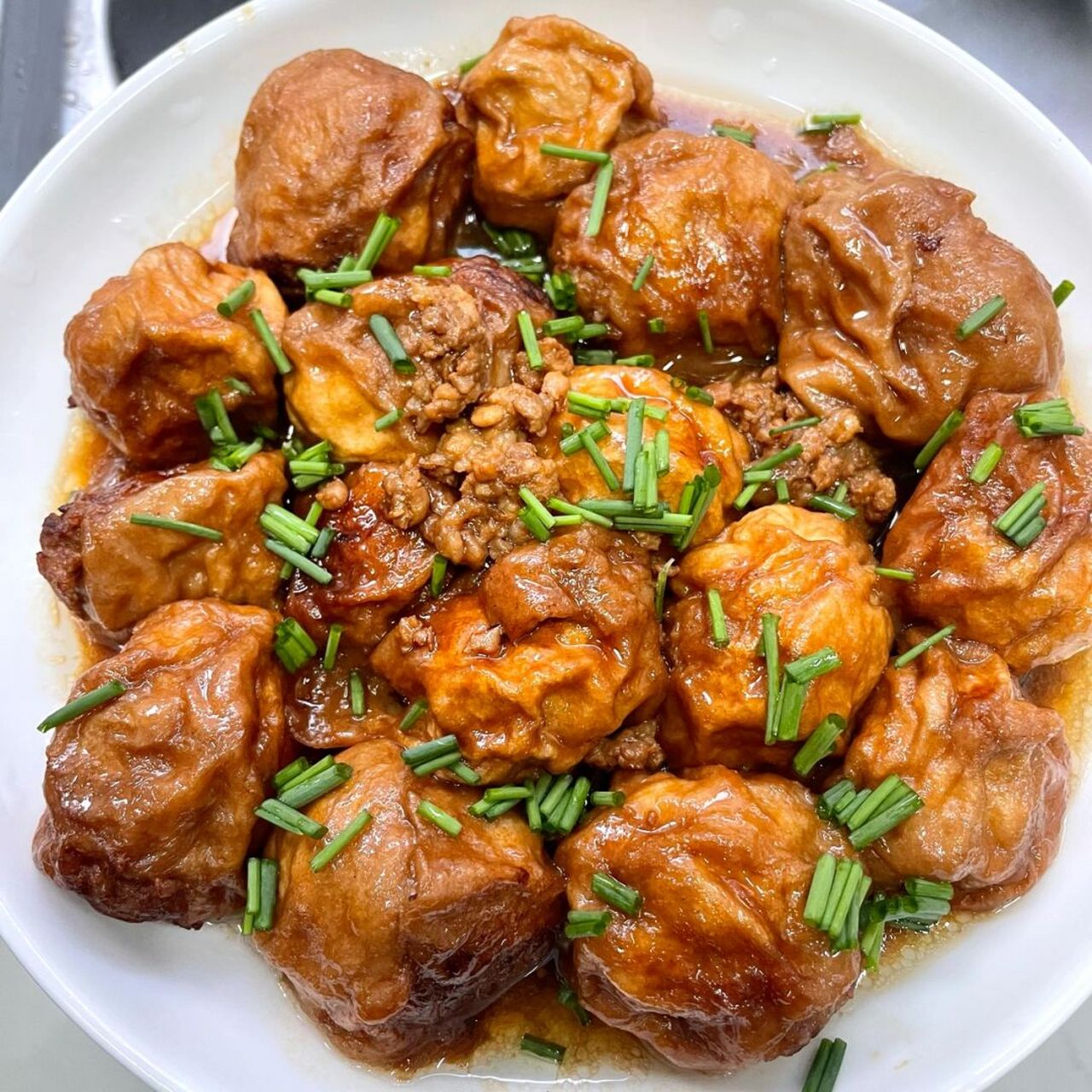 简单易做7515油面筋塞肉家常菜 0699材料:一包油面筋 适量