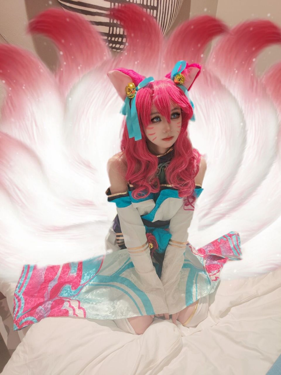 灵魂莲华阿狸cos 这个魅惑可以躲! 	 #cos# #灵魂莲华阿狸# #cosplay