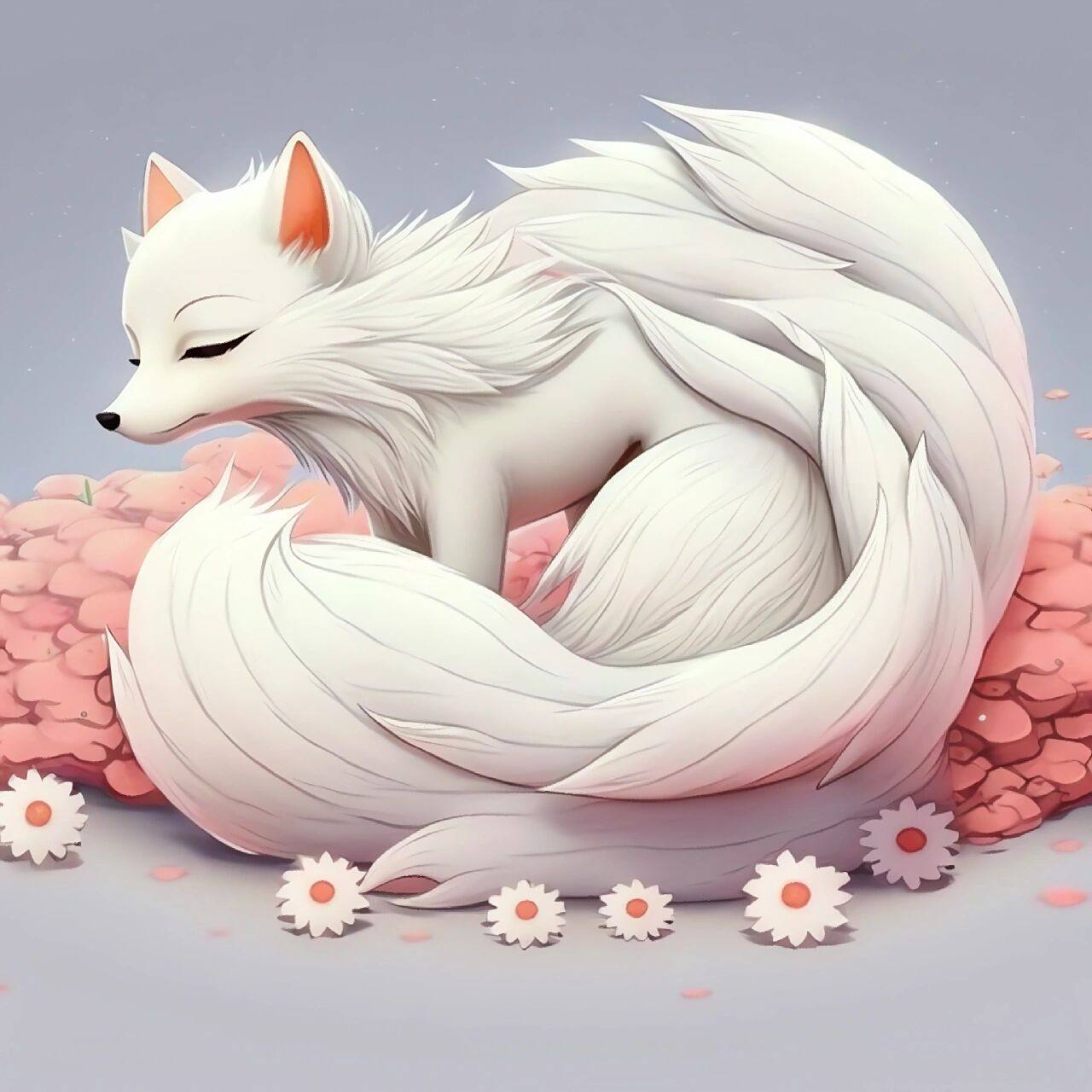 ai绘画"关键词"小狐仙 愿你遍历山河,觉得人间值得.