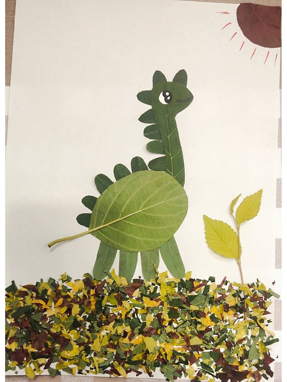 树叶创意粘贴画