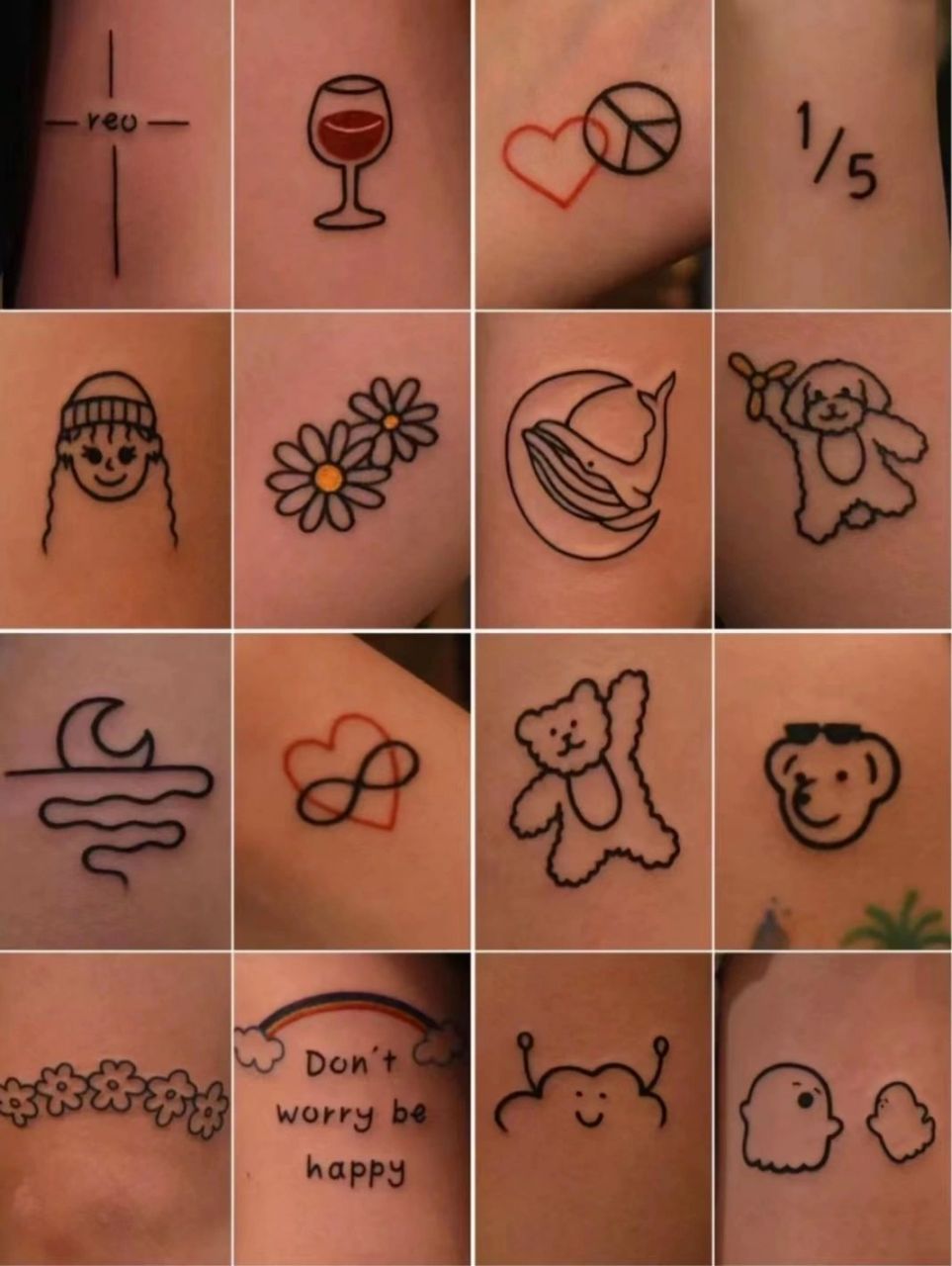 可爱纹身图案简笔画图片
