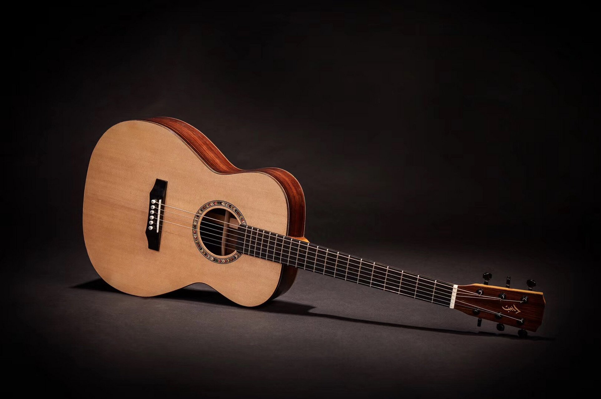 特·40寸民谣·印度玫瑰木全手工吉他 吉他如水,静朴润万物.