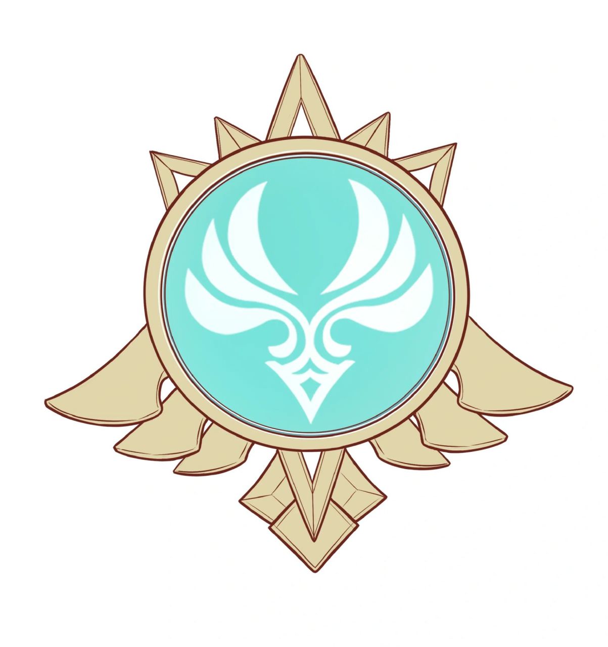 原神蒙德风系神之眼png素材 画了蒙德的风系神之眼png,依旧拆分了底座