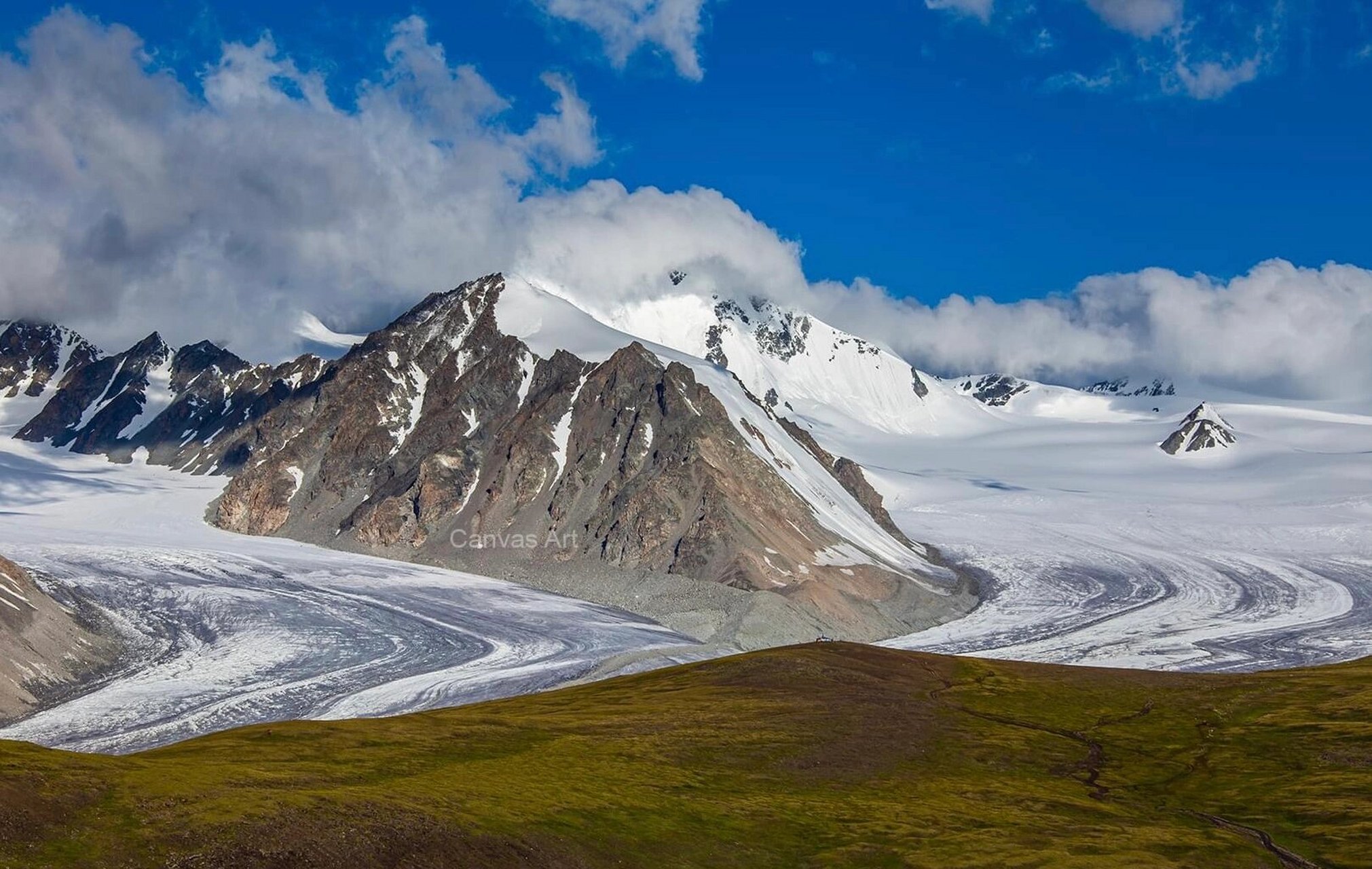蒙古9899高原最高峰 蒙古国家圣山阿尔泰5峰 蒙古阿尔泰山脉的