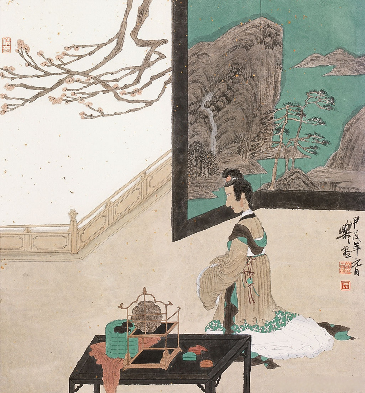 画家徐乐乐笔下的仕女图