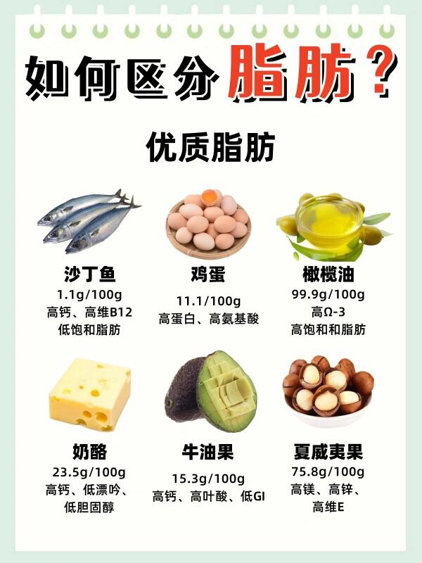 脂肪食物一览表图片