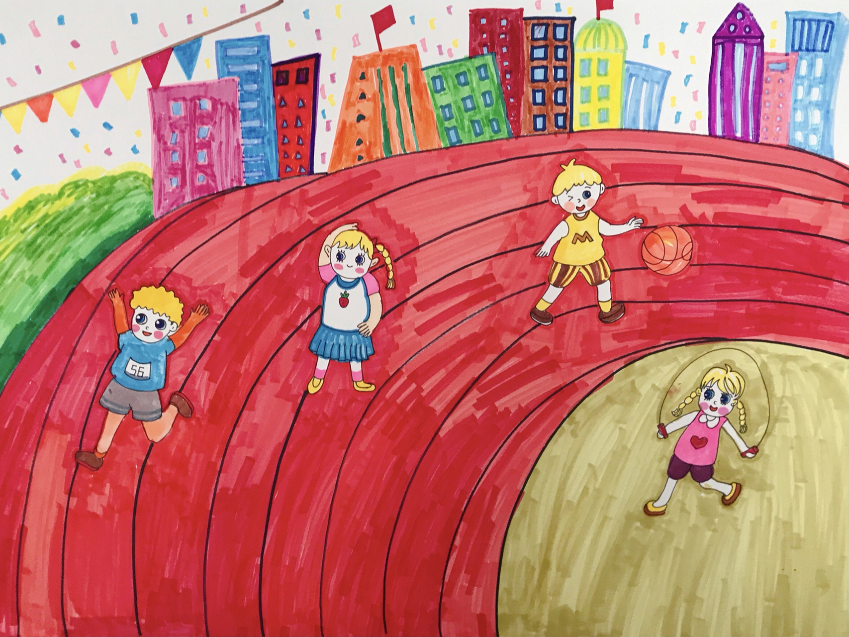 邯郸市经开区第五届中小学校园文化艺术节,指导小朋友绘画展,活动主题