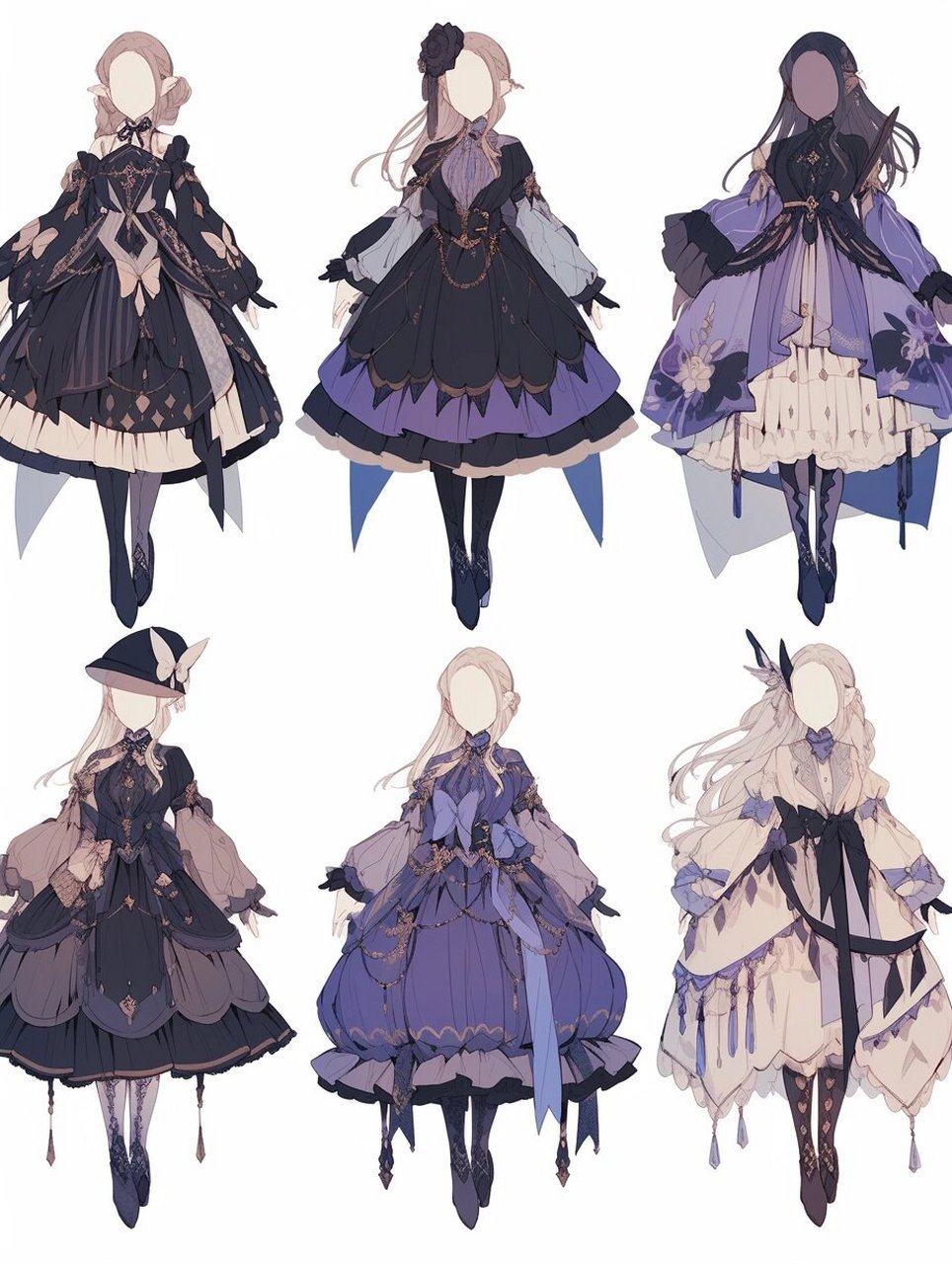 7115魔女的衣橱|服装设计素材 欢迎参考临摹抱图,服设和oc素材