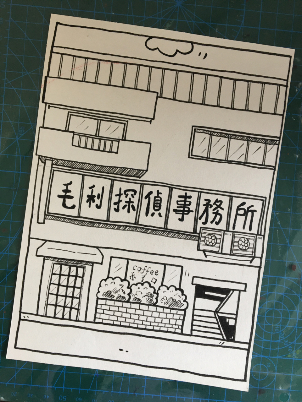 毛利小五郎 | 名侦探柯南 | 黑白简笔画 第一眼看到这张图就被戳中了