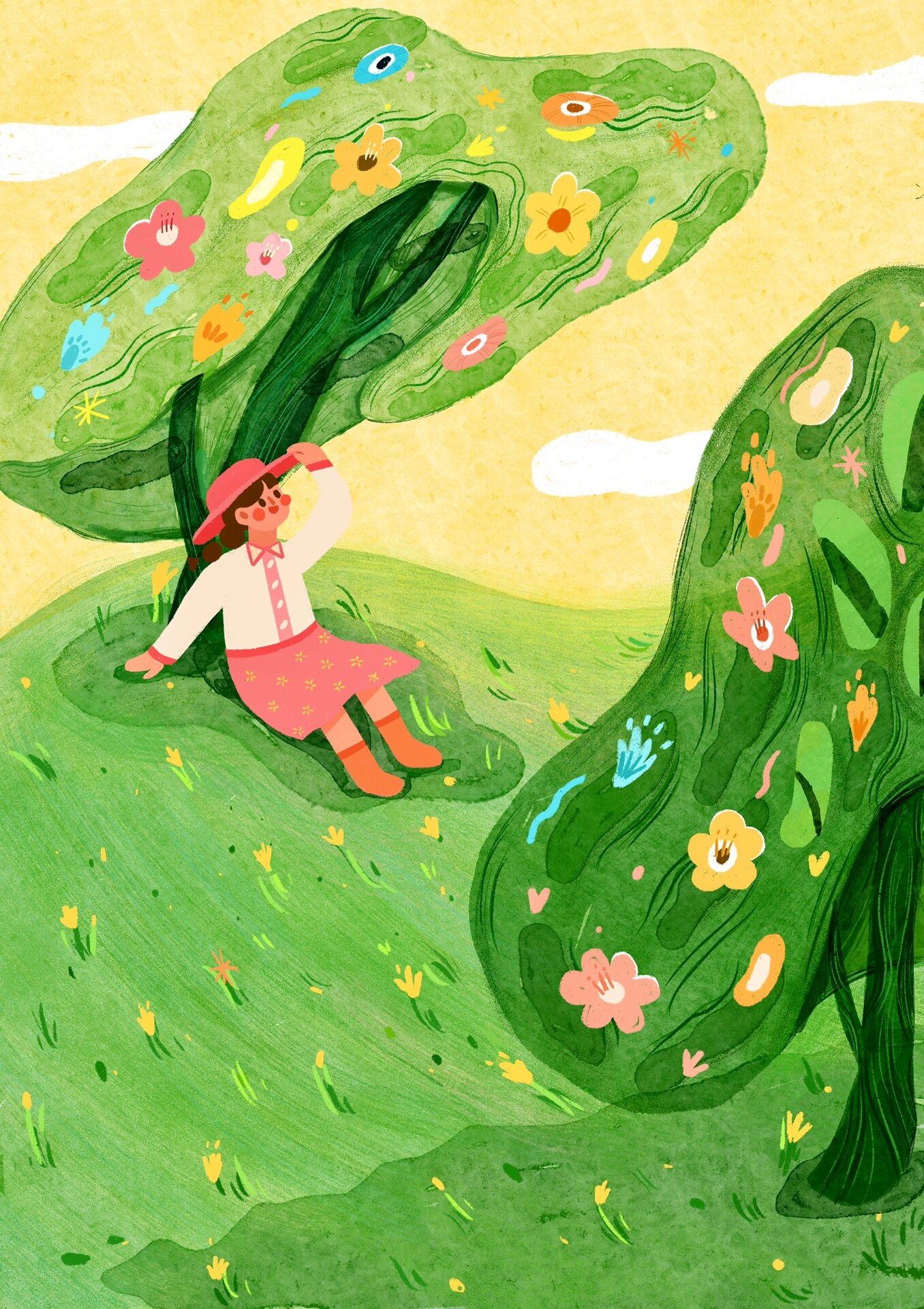 万物生长系列插画