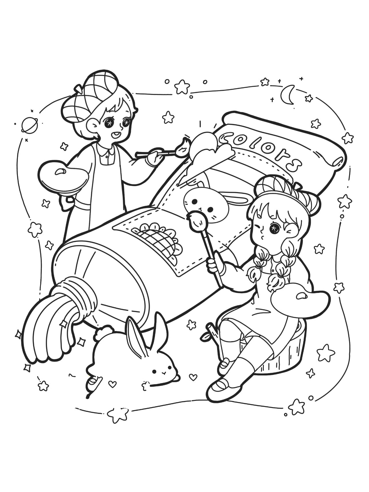学科简笔画‖超适合初学者临摹(线稿)