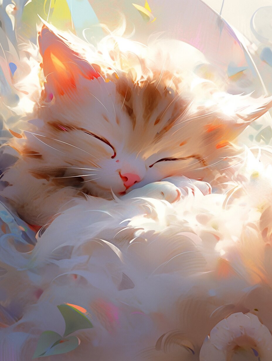 治愈系壁纸14 可爱的小猫咪在呼呼睡大觉哎