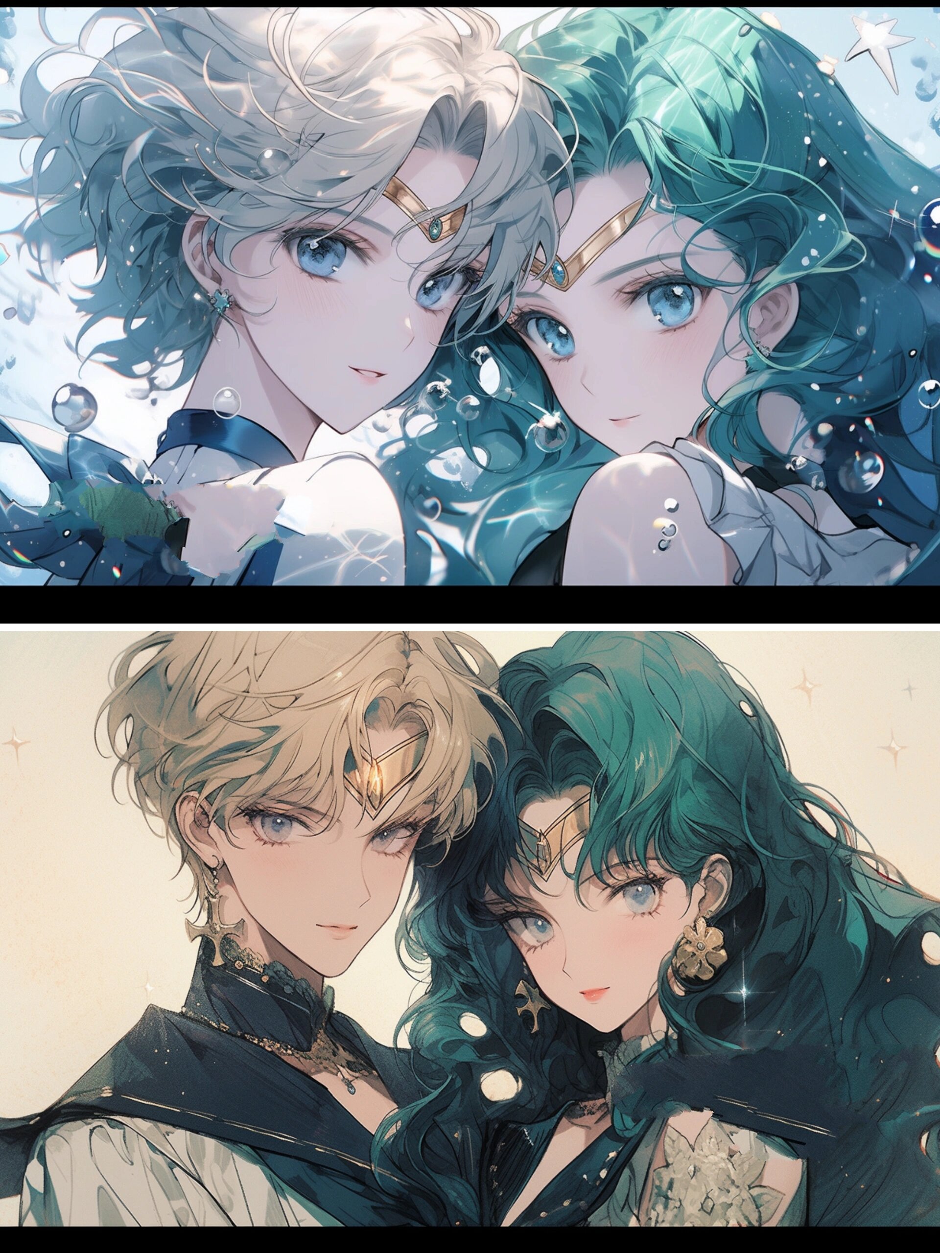 遥&满 美少女战士壁纸 天王遥和海王满