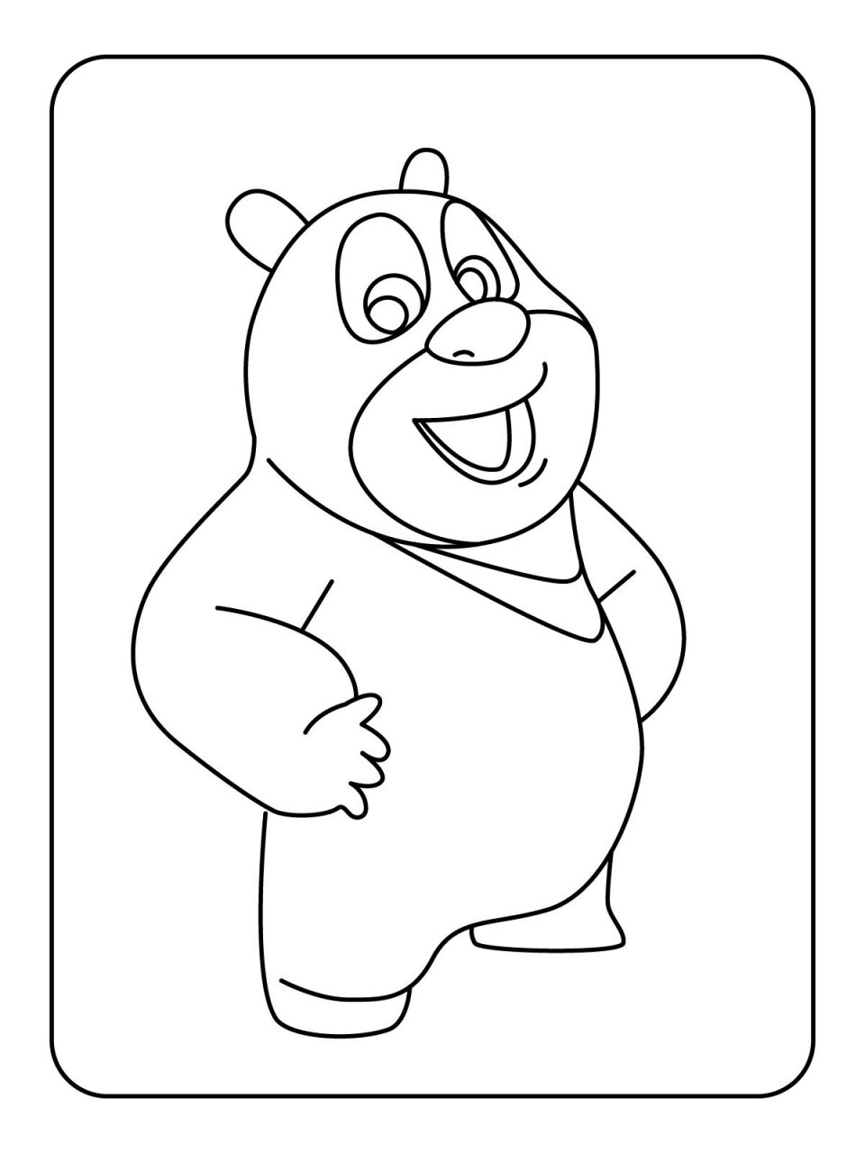 97熊出没 | 超萌涂色素材120张可打印 家里宝宝到了绘画启蒙的阶段