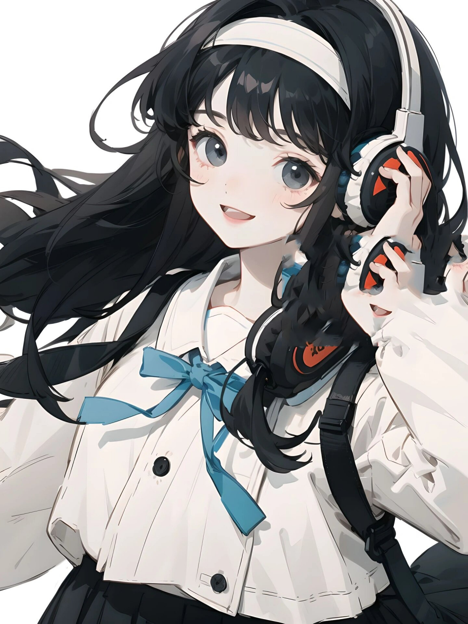 戴耳机的少女系列头像|可爱女生卡通头像 喜欢的臭宝多点赞 可以许愿