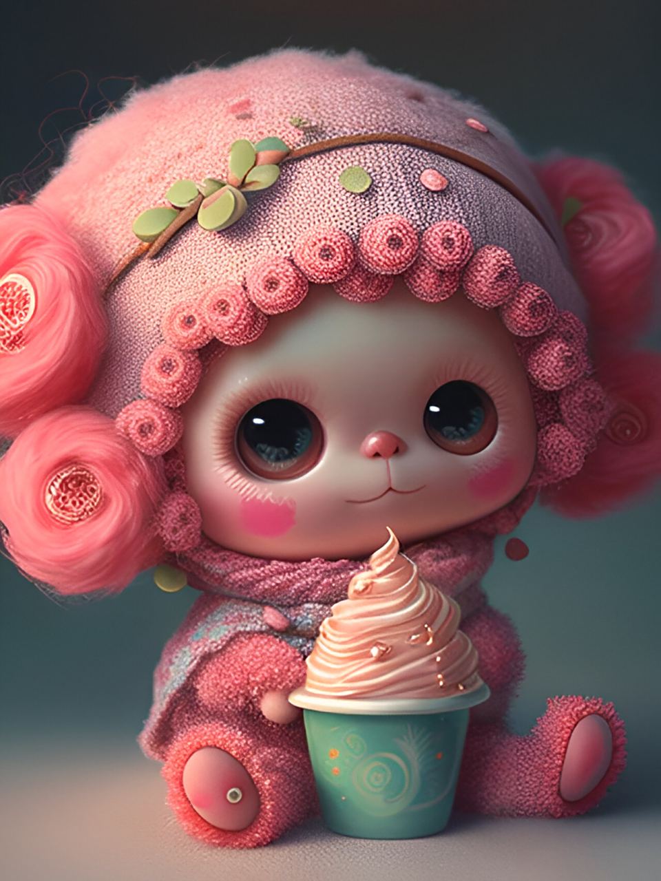 十二生肖(九)之申猴,ai绘画 软萌小猴宝宝 软萌小猴子,甜甜的可爱到爆