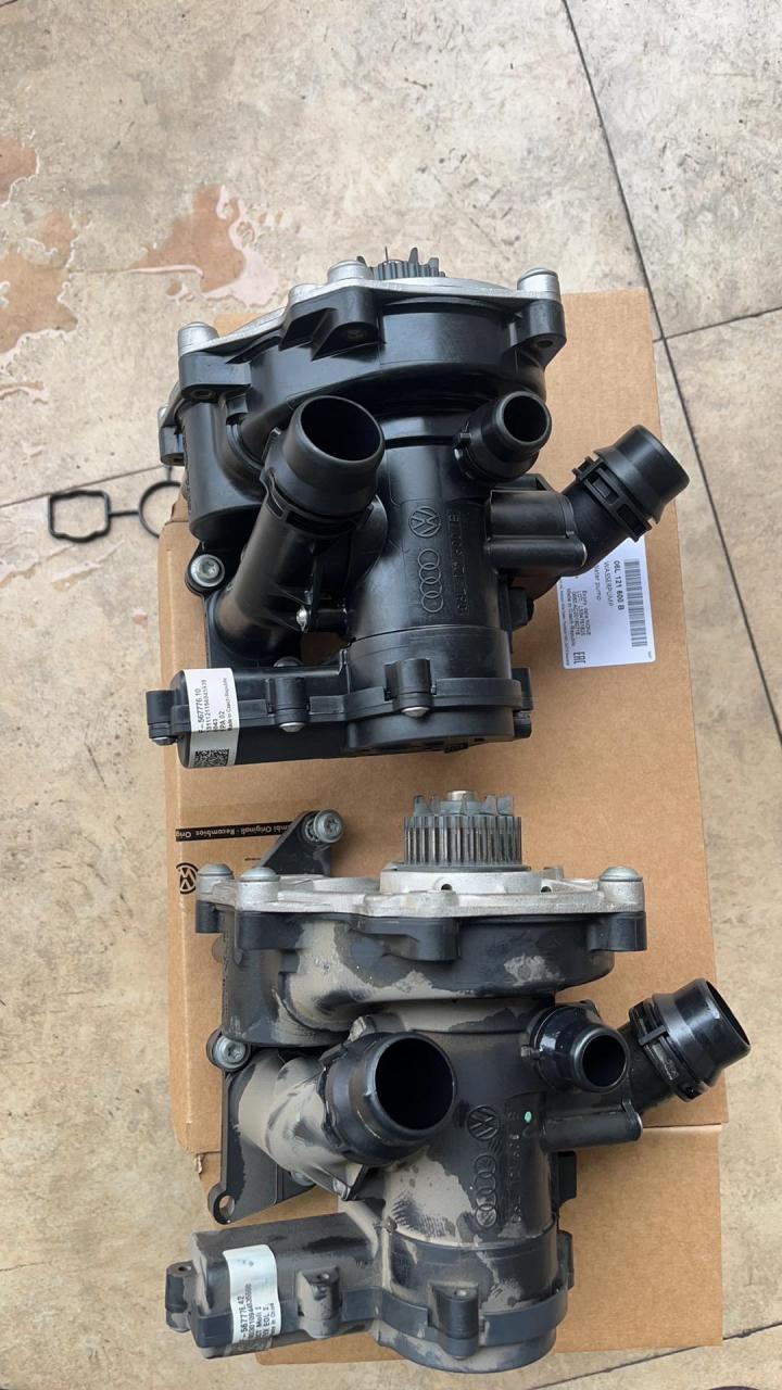 奥迪a4l节温器水泵更换431匹配!