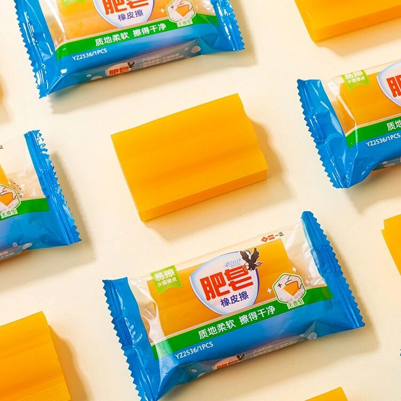 一正新品 独特造型 肥皂橡皮擦 肥皂外观,趣味逼真