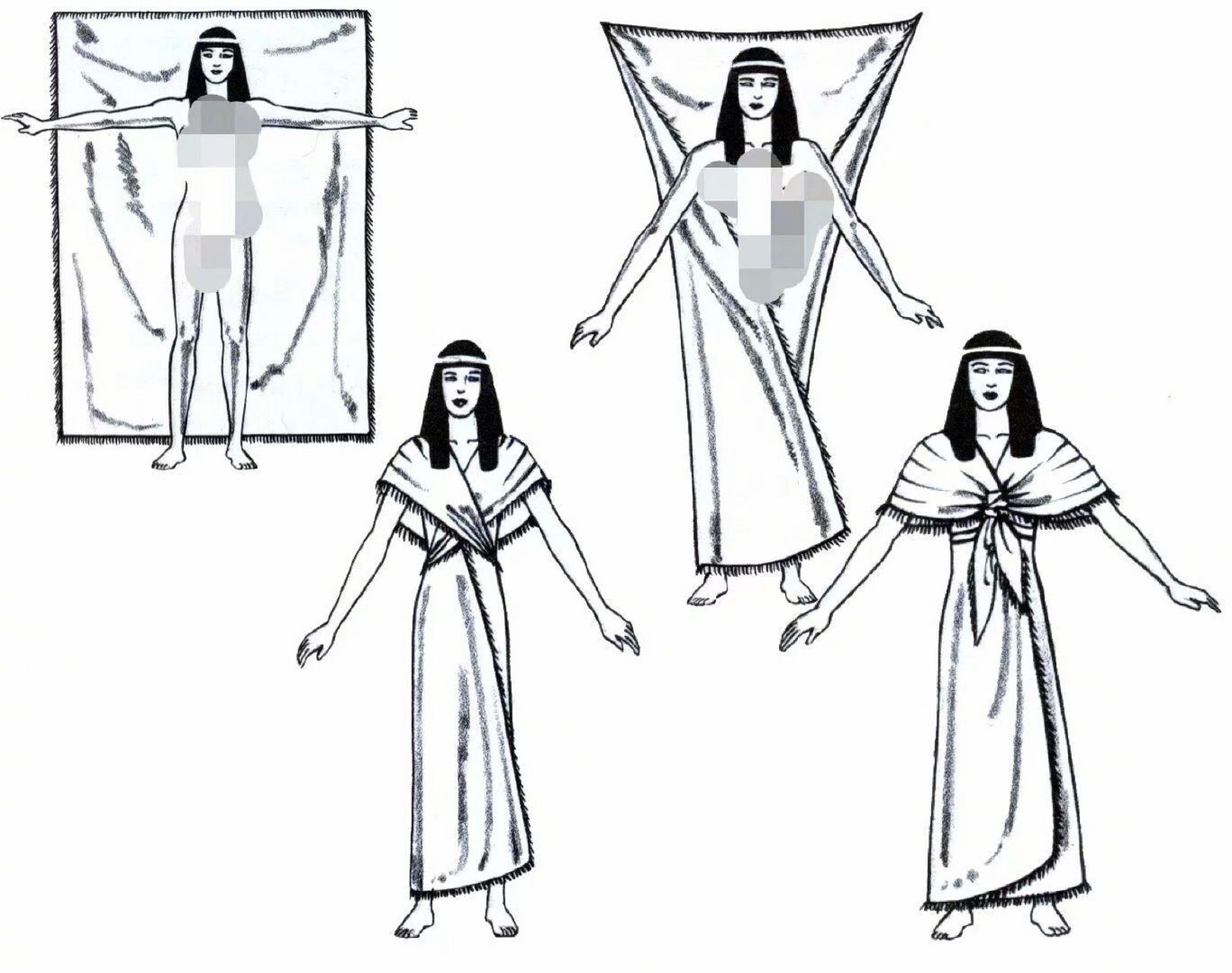 埃及服饰 简笔画图片