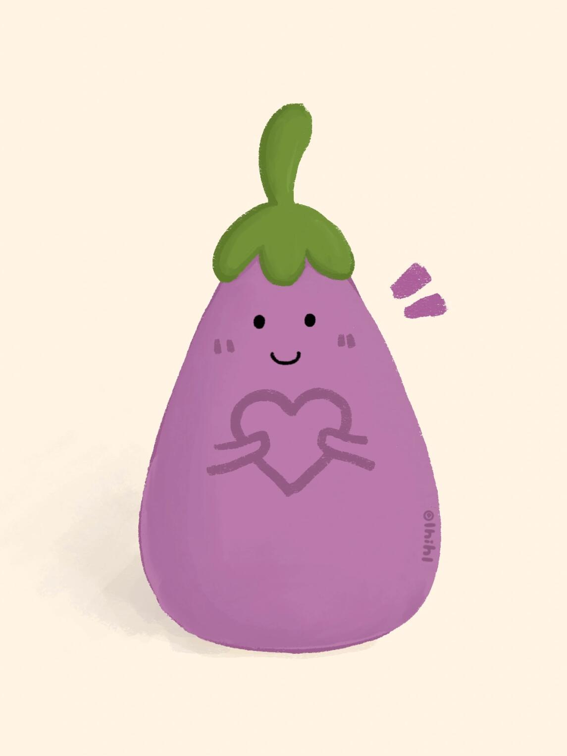 626879 jellycat茄子手绘头像98|茄总好可爱!